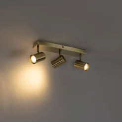 Moderne plafondlamp brons 3-lichts verstelbaar rechthoekig - Jeana