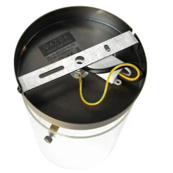 Moderne plafondlamp brons met glas - Dome