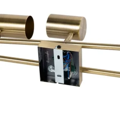 Moderne plafondlamp brons 5-lichts verstelbaar rechthoekig - Jeana