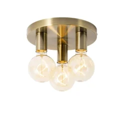 Moderne plafondlamp brons rond - Facil