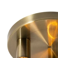 Moderne plafondlamp brons rond - Facil