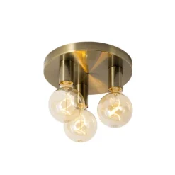Moderne plafondlamp brons rond - Facil
