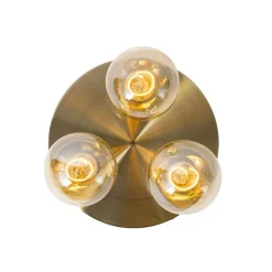 Moderne plafondlamp brons rond - Facil