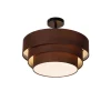Moderne plafondlamp bruin 45 cm 3-lichts - Drum Trio