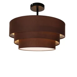 Moderne plafondlamp bruin 45 cm 3-lichts - Drum Trio