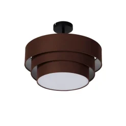 Moderne plafondlamp bruin 45 cm 3-lichts - Drum Trio