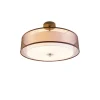 Moderne plafondlamp bruin met wit 50 cm 3-lichts - Drum Duo