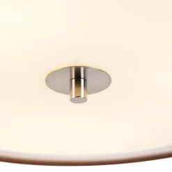 Moderne plafondlamp bruin met wit 50 cm 3-lichts - Drum Duo