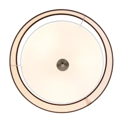 Moderne plafondlamp bruin met wit 50 cm 3-lichts - Drum Duo