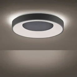 Moderne plafondlamp donkergrijs incl. LED 3-staps dimbaar - Steffie