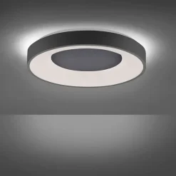 Moderne plafondlamp donkergrijs incl. LED 3-staps dimbaar - Steffie