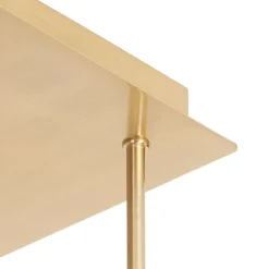 Moderne plafondlamp goud 9-lichts met smoke glas - Athens