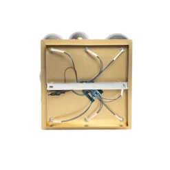 Moderne plafondlamp goud 9-lichts met smoke glas - Athens