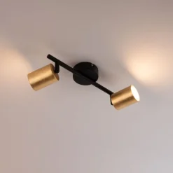 Moderne plafondlamp goud incl. LED 2-lichts - Mark