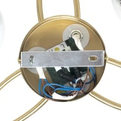 Moderne plafondlamp goud 6-lichts met smoke glas - Athens