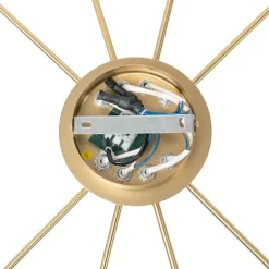 Moderne plafondlamp goud 8-lichts met smoke glas - Athens