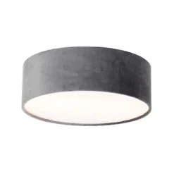 Moderne plafondlamp grijs 30 cm met gouden binnenkant - Drum