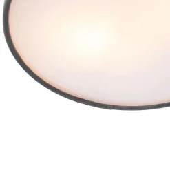 Moderne plafondlamp grijs 30 cm met gouden binnenkant - Drum