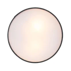 Moderne plafondlamp grijs 30 cm met gouden binnenkant - Drum