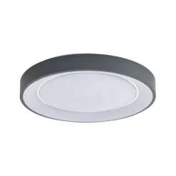 Moderne plafondlamp grijs met wit 48cm incl. LED dimbaar RGB - Kanton