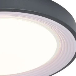 Moderne plafondlamp grijs met wit 48cm incl. LED dimbaar RGB - Kanton