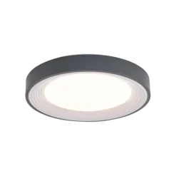 Moderne plafondlamp grijs met wit 38cm incl. LED dimbaar RGB - Kanton