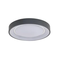 Moderne plafondlamp grijs met wit 38cm incl. LED dimbaar RGB - Kanton