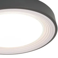 Moderne plafondlamp grijs met wit 38cm incl. LED dimbaar RGB - Kanton