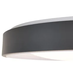 Moderne plafondlamp grijs met wit 38cm incl. LED dimbaar RGB - Kanton