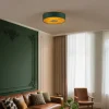 Moderne plafondlamp groen met gouden binnenkant incl. LED 3-staps dimbaar - Bredow