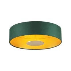 Moderne plafondlamp groen met gouden binnenkant incl. LED 3-staps dimbaar - Bredow