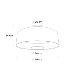 Moderne plafondlamp groen met gouden binnenkant incl. LED 3-staps dimbaar - Bredow