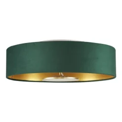 Moderne plafondlamp groen met gouden binnenkant incl. LED 3-staps dimbaar - Bredow