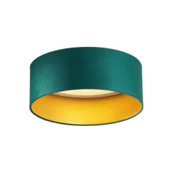 Moderne plafondlamp groen velours 40cm incl. LED 3-staps dimbaar - Sue