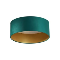 Moderne plafondlamp groen velours 40cm incl. LED 3-staps dimbaar - Sue
