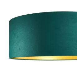 Moderne plafondlamp groen velours 40cm incl. LED 3-staps dimbaar - Sue