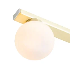 Moderne plafondlamp messing IP44 4-lichts - Cederic