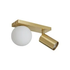 Moderne plafondlamp messing 2-lichts kantelbaar - Lesly