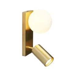 Moderne plafondlamp messing 2-lichts kantelbaar - Lesly