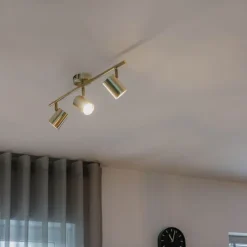 Moderne plafondlamp messing 3-lichts verstelbaar - Jeana