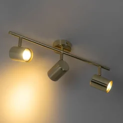 Moderne plafondlamp messing 3-lichts verstelbaar - Jeana