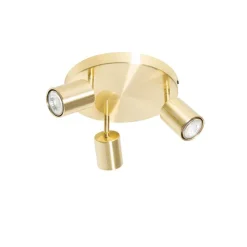 Moderne plafondlamp messing verstelbaar rond 3-lichts - Java