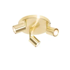 Moderne plafondlamp messing verstelbaar rond 3-lichts - Java