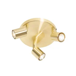 Moderne plafondlamp messing verstelbaar rond 3-lichts - Java