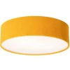 Moderne plafondlamp oker 40 cm met gouden binnenkant - Drum