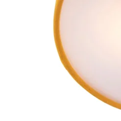 Moderne plafondlamp oker 30 cm met gouden binnenkant - Drum
