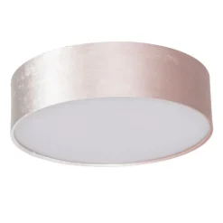 Moderne plafondlamp roze 40 cm met gouden binnenkant - Drum