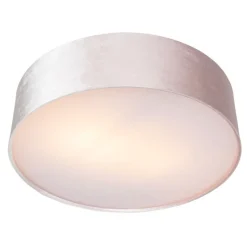 Moderne plafondlamp roze 40 cm met gouden binnenkant - Drum