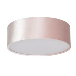 Moderne plafondlamp roze 30 cm met gouden binnenkant - Drum