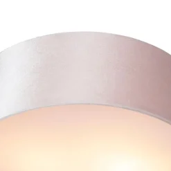 Moderne plafondlamp roze 30 cm met gouden binnenkant - Drum